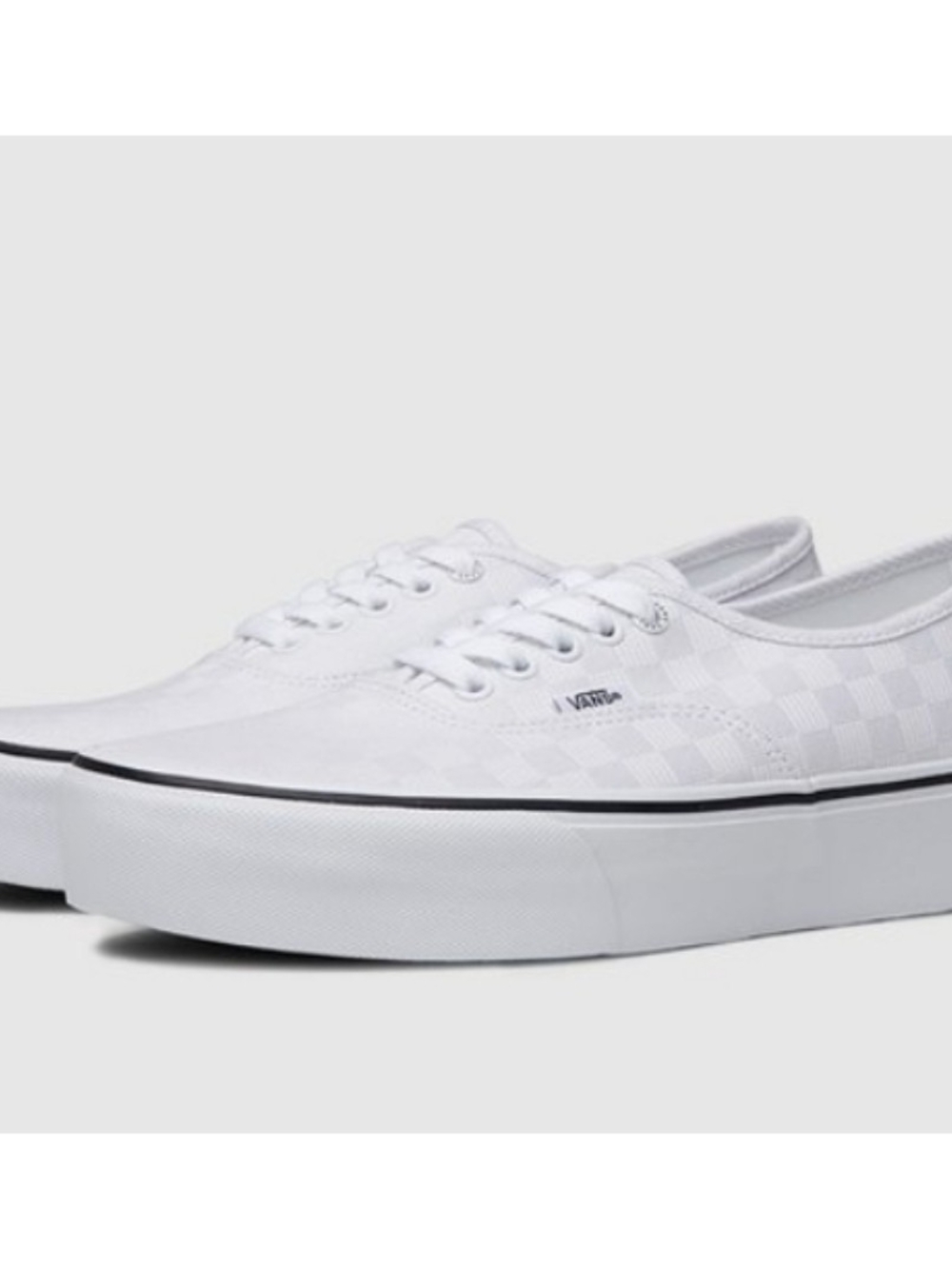Vans White Checkerboard Sneakers